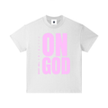 WHITE / PINK ON GOD KIDS CLASSIC TEE