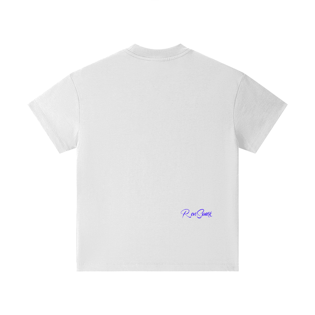 WHITE / BLUE ON GOD KIDS CLASSIC TEE