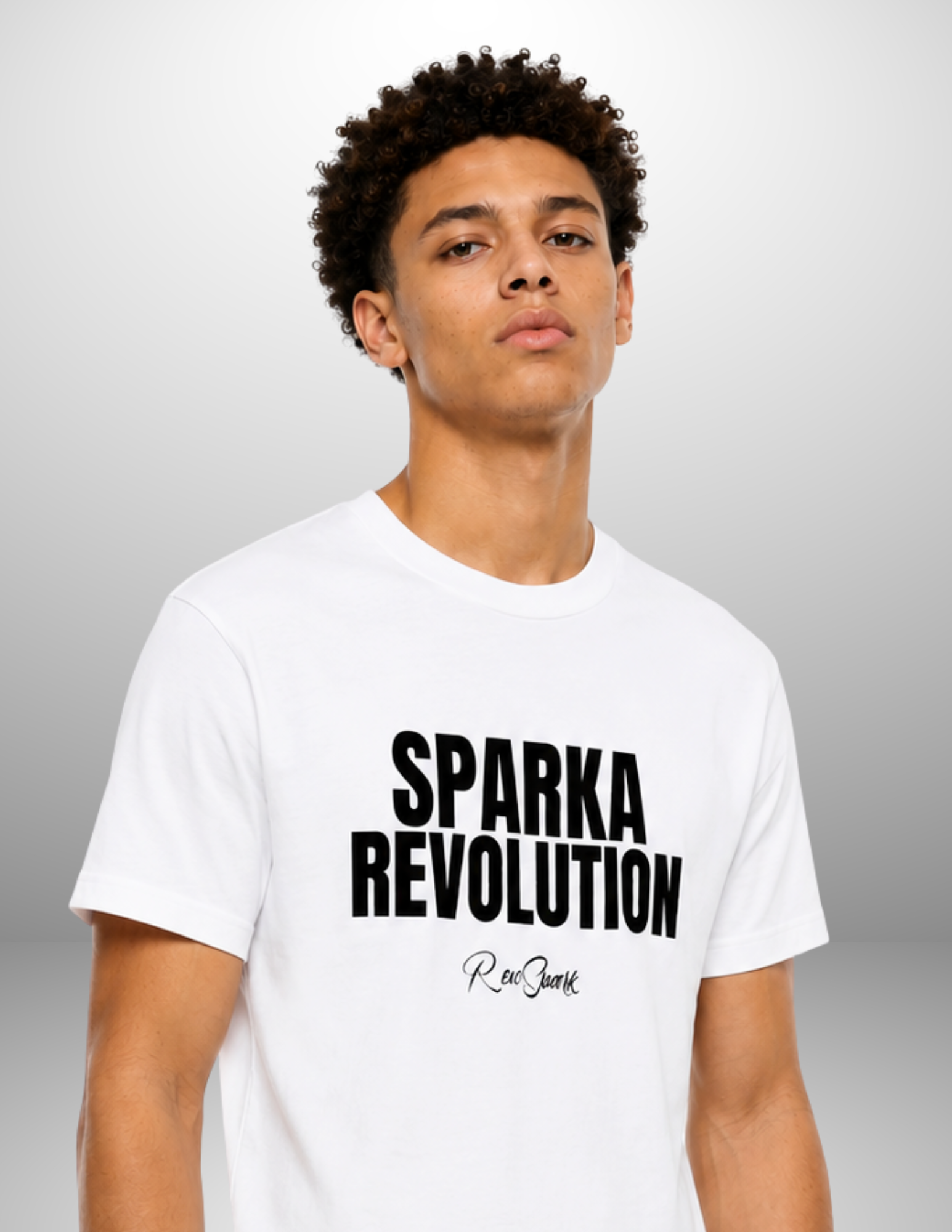 SPARK WHITE / BLACK CLASSIC TEE