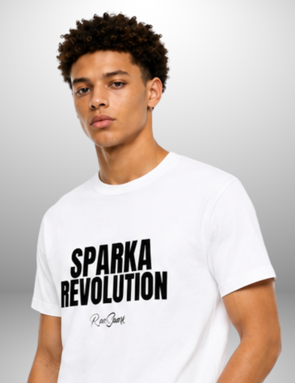 SPARK WHITE / BLACK CLASSIC TEE