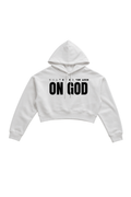 WhatEverYouNeed ON GOD "WHITE / BLACK" Women Cropped Hoodie