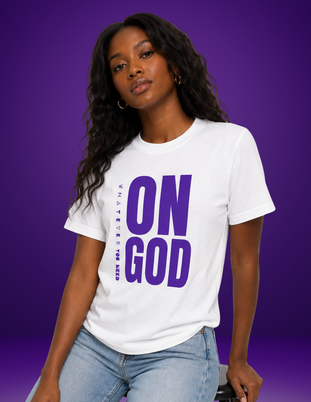 ON GOD WHITE / PURPLE CLASSIC TEE