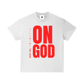 WHITE / RED ON GOD KIDS CLASSIC TEE