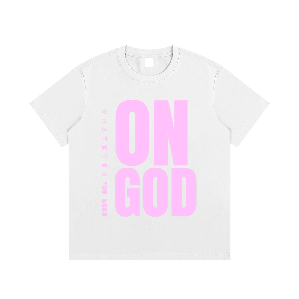 ON GOD WHITE / PINK CLASSIC TEE