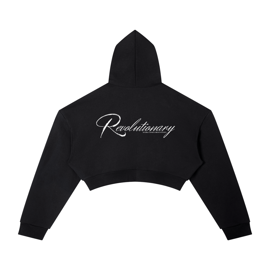 WhatEverYouNeed ON GOD "BLACK / WHITE" Women Cropped Hoodie