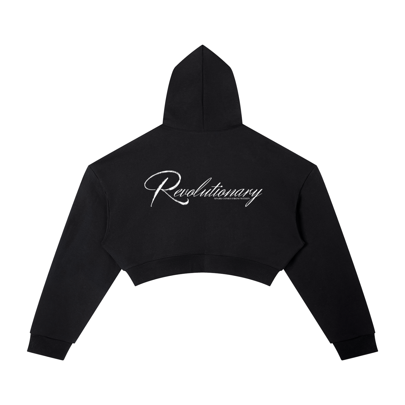 WhatEverYouNeed ON GOD "BLACK / WHITE" Women Cropped Hoodie