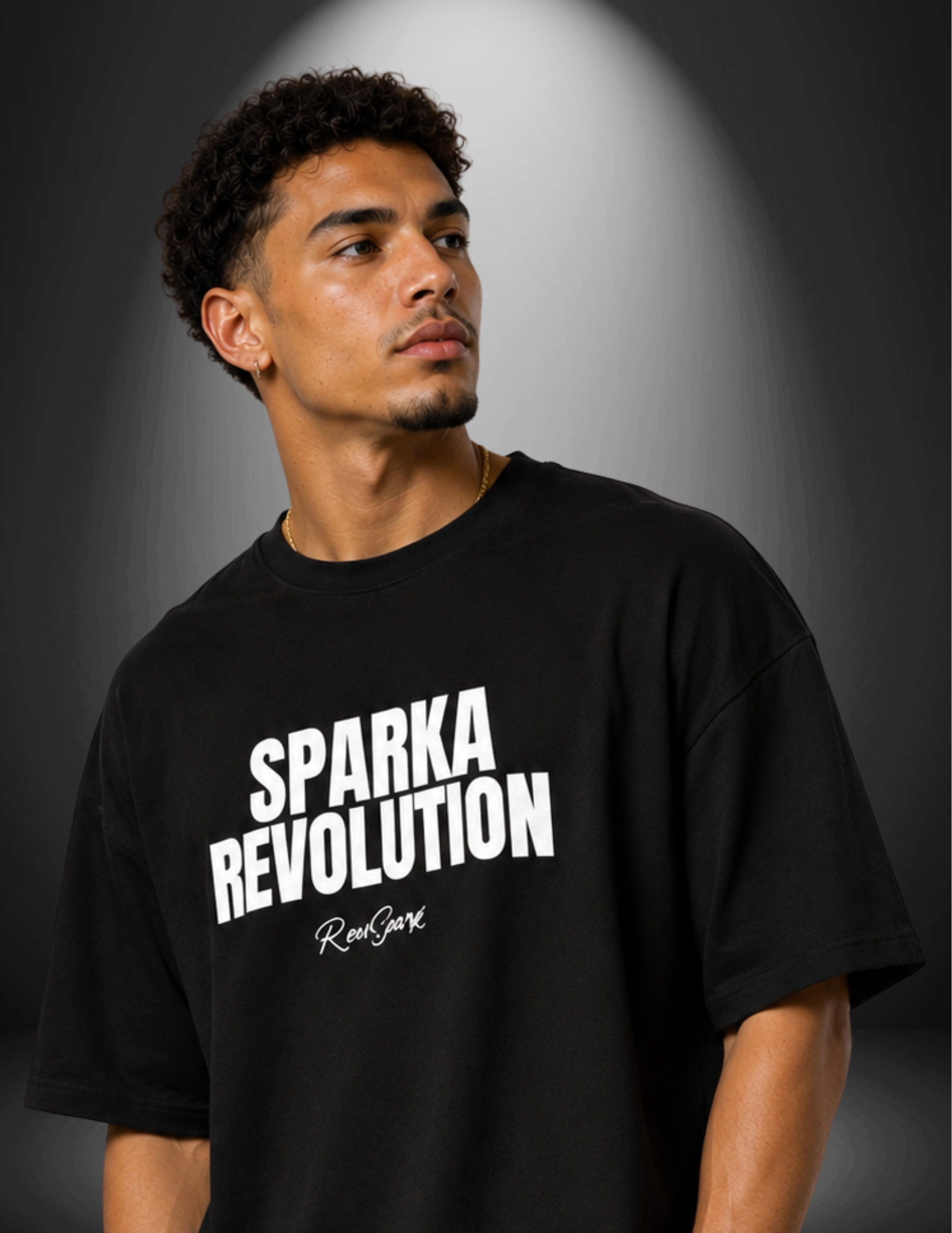SPARK BLACK / WHITE BOX CUT TEE