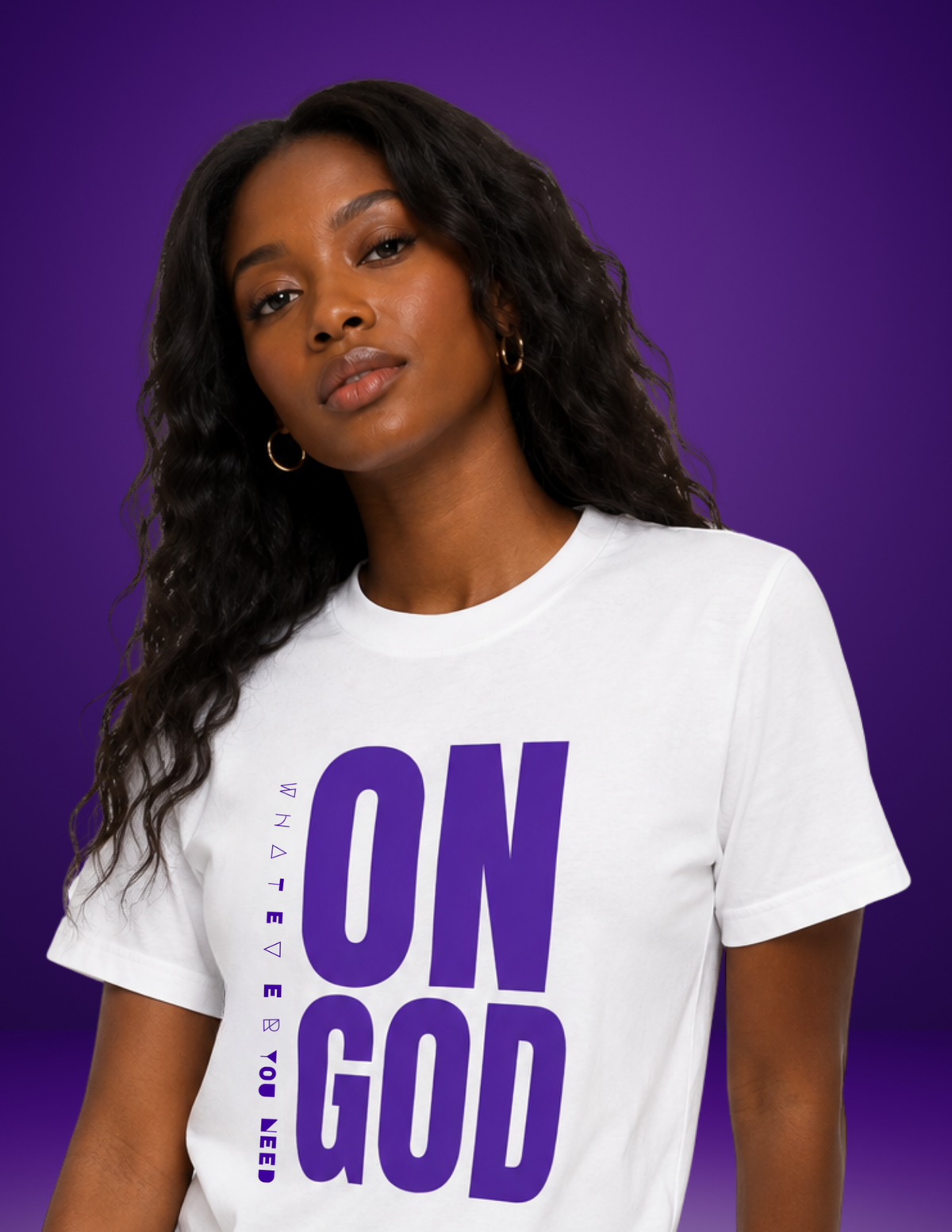 ON GOD WHITE / PURPLE CLASSIC TEE