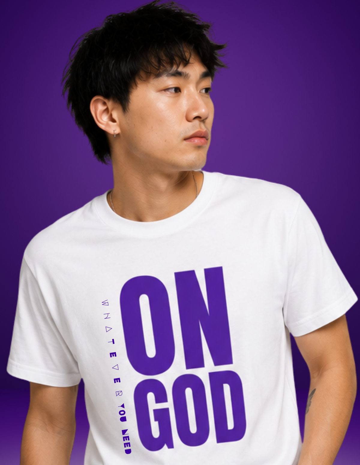 ON GOD WHITE / PURPLE CLASSIC TEE