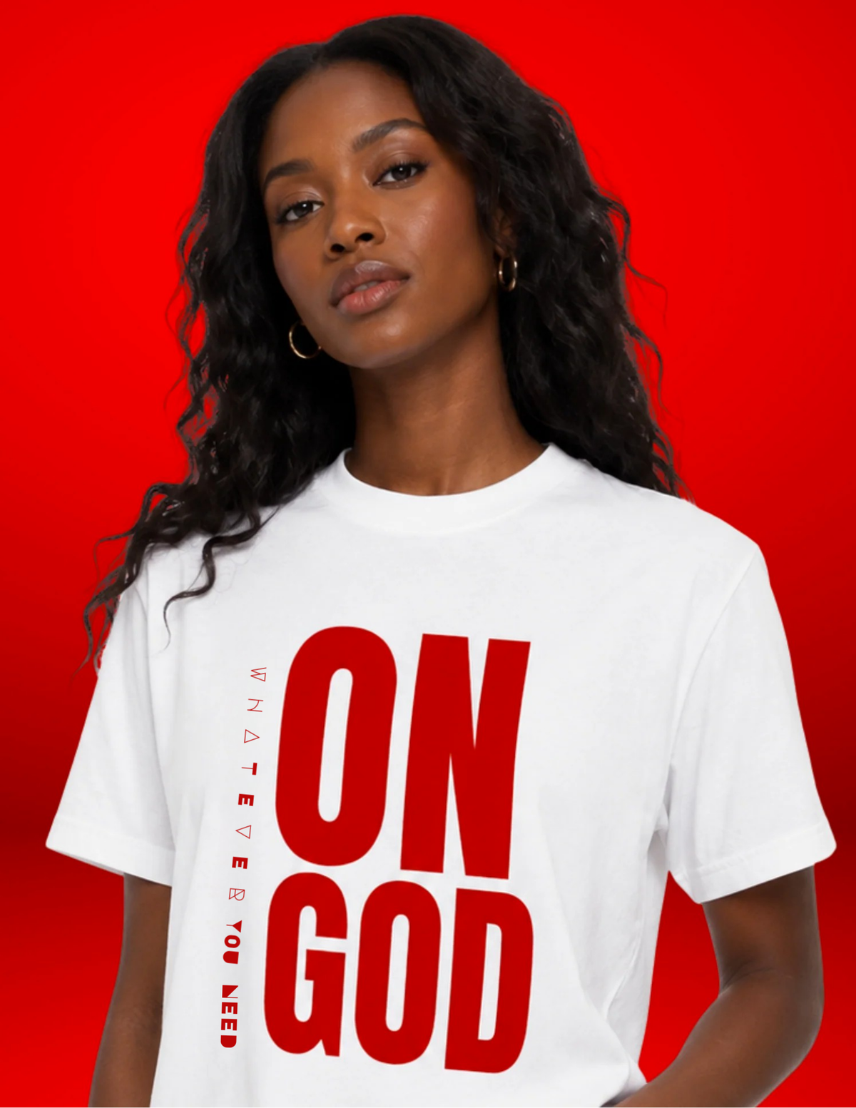 ON GOD WHITE / RED CLASSIC TEE