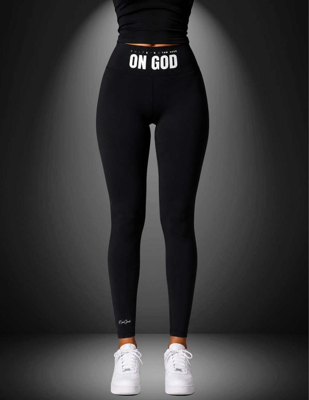 WhatEverYouNeed ON GOD "BLACK" High waisted Leggings