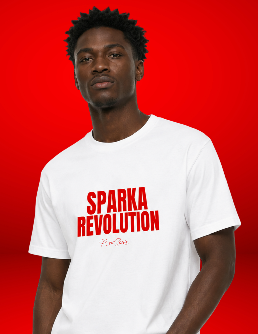 SPARK WHITE / RED CLASSIC TEE