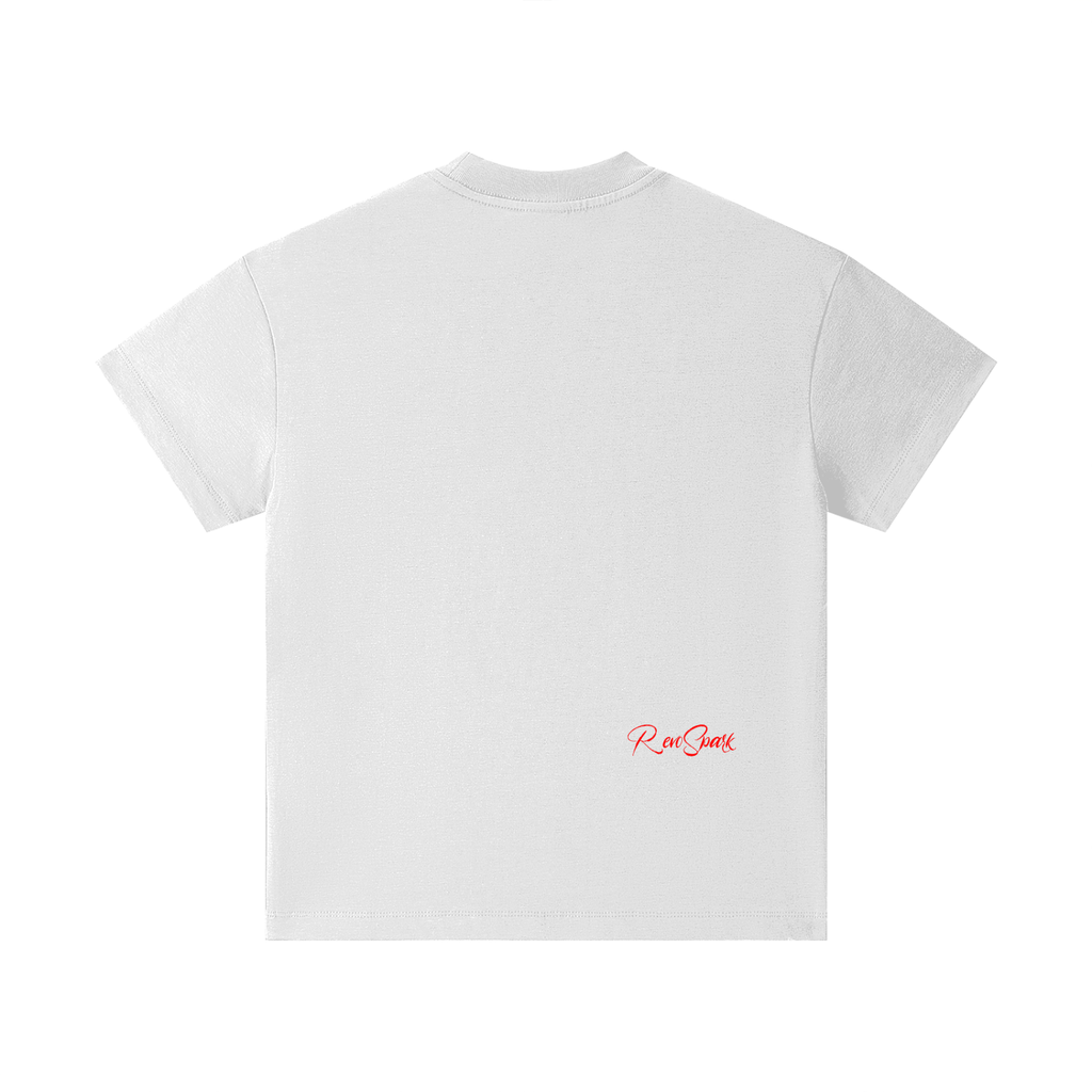 WHITE / RED ON GOD KIDS CLASSIC TEE