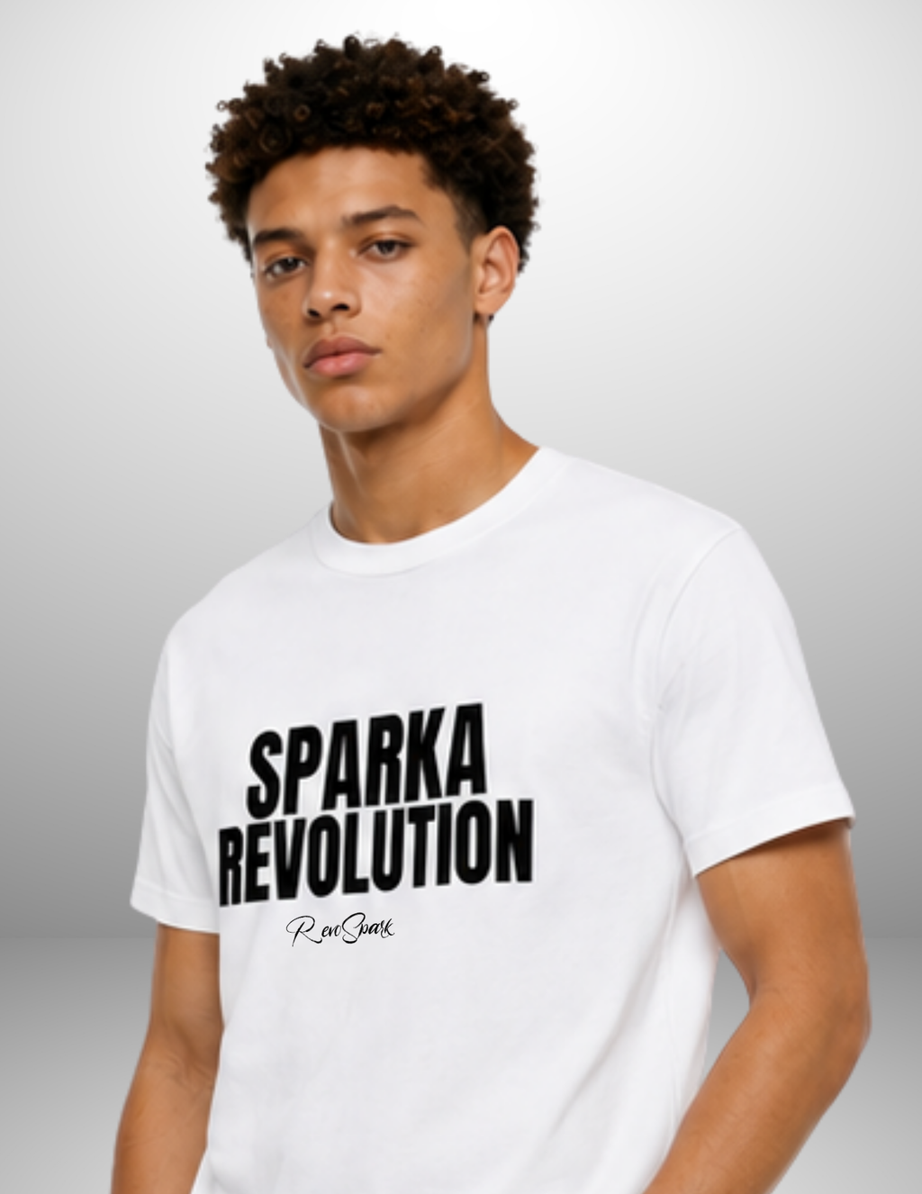 SPARK WHITE / BLACK CLASSIC TEE