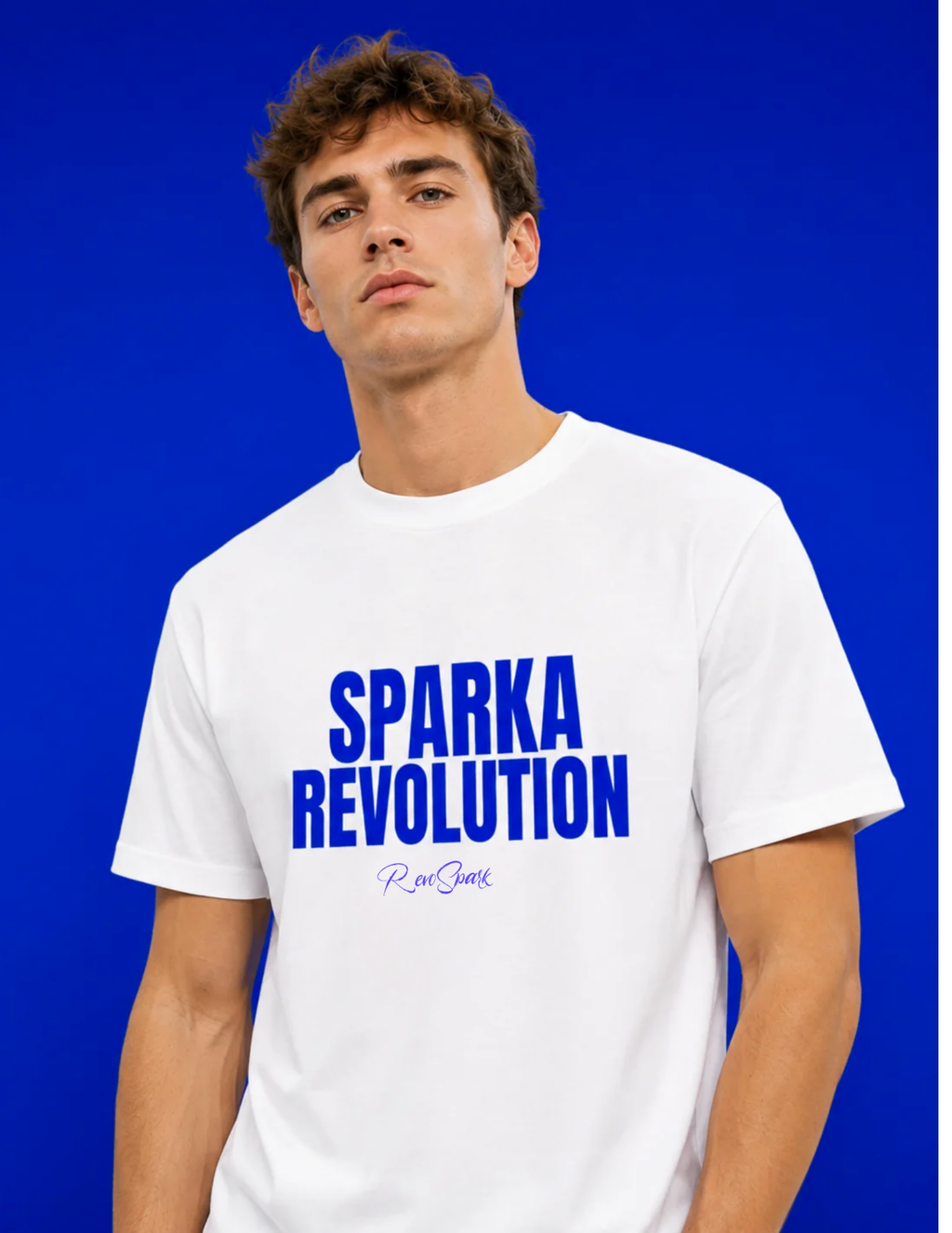 SPARK WHITE / BLUE CLASSIC TEE