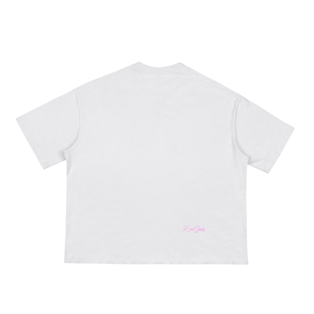 ON GOD WHITE / PINK BOX CUT TEE
