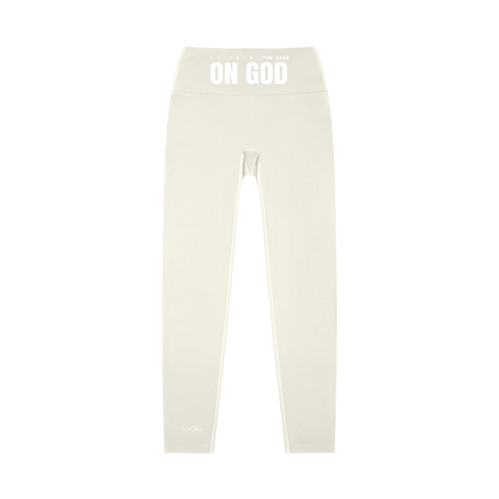 WhatEverYouNeed ON GOD "CREAM" High waisted Leggings