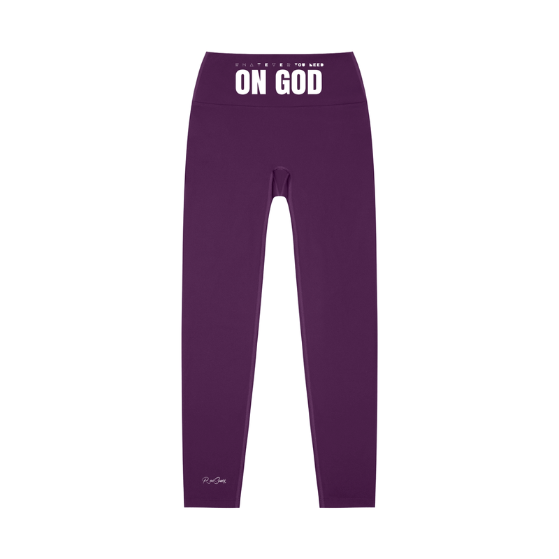 WhatEverYouNeed ON GOD "PURPLE" High waisted Leggings