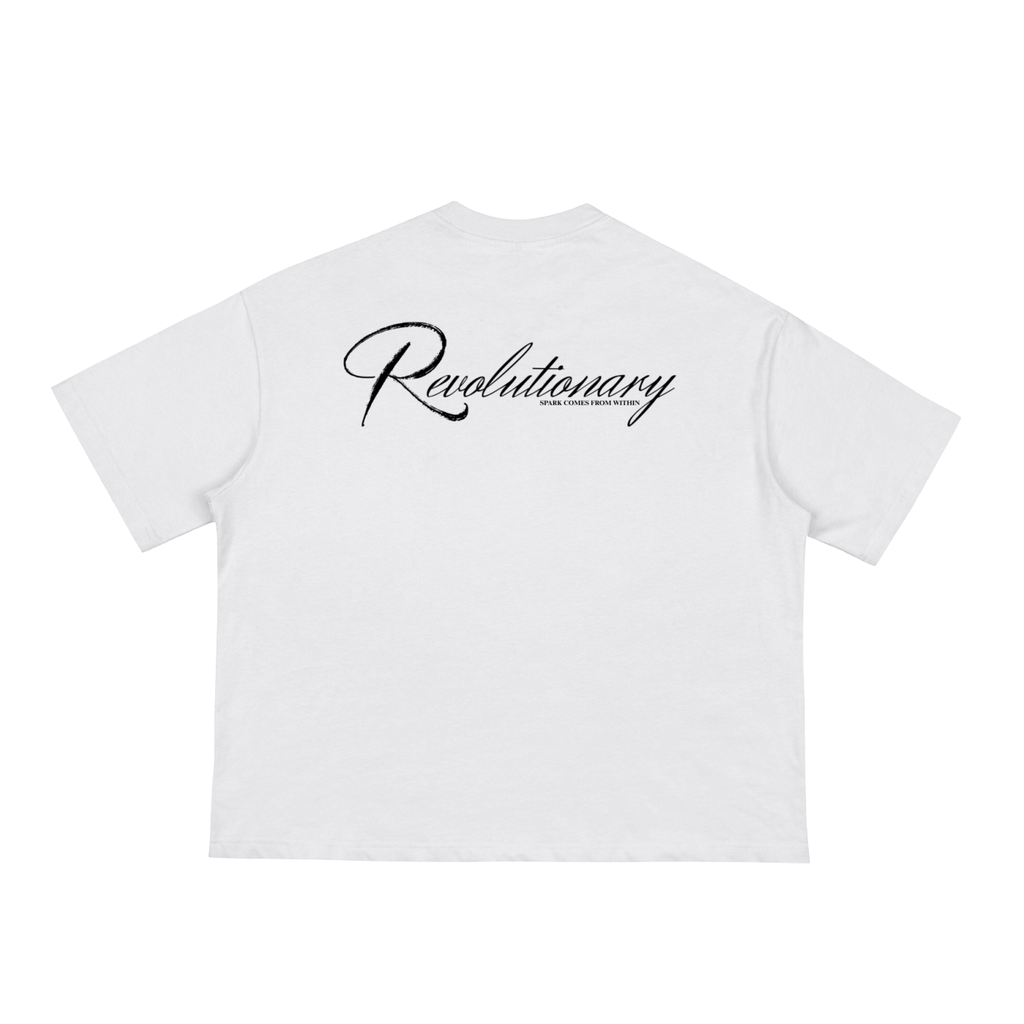 SPARK WHITE / BLACK BOX CUT TEE
