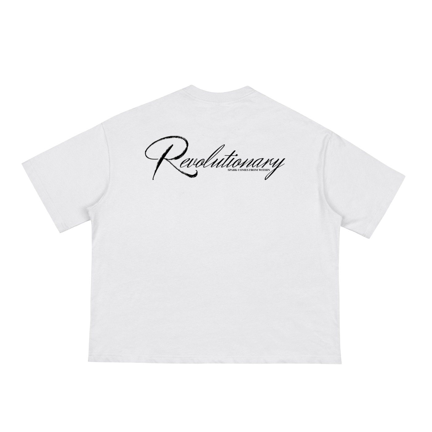 SPARK WHITE / BLACK BOX CUT TEE