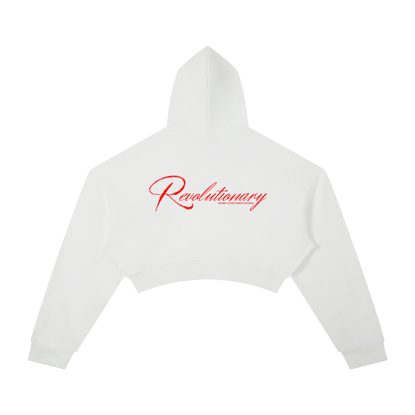 WhatEverYouNeed ON GOD "WHITE / RED" Women Cropped Hoodie