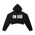 WhatEverYouNeed ON GOD "BLACK / WHITE" Women Cropped Hoodie
