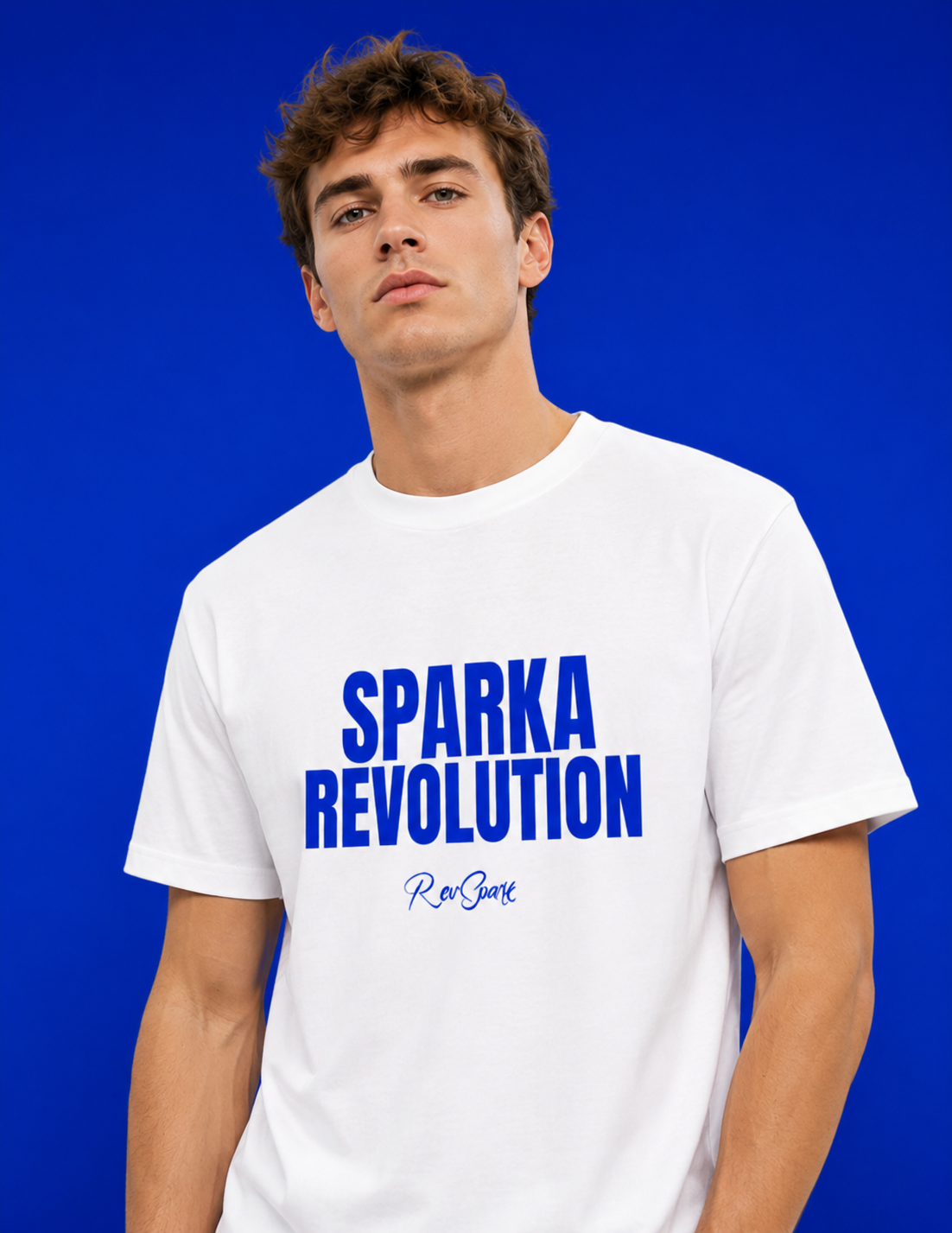 SPARK WHITE / BLUE CLASSIC TEE
