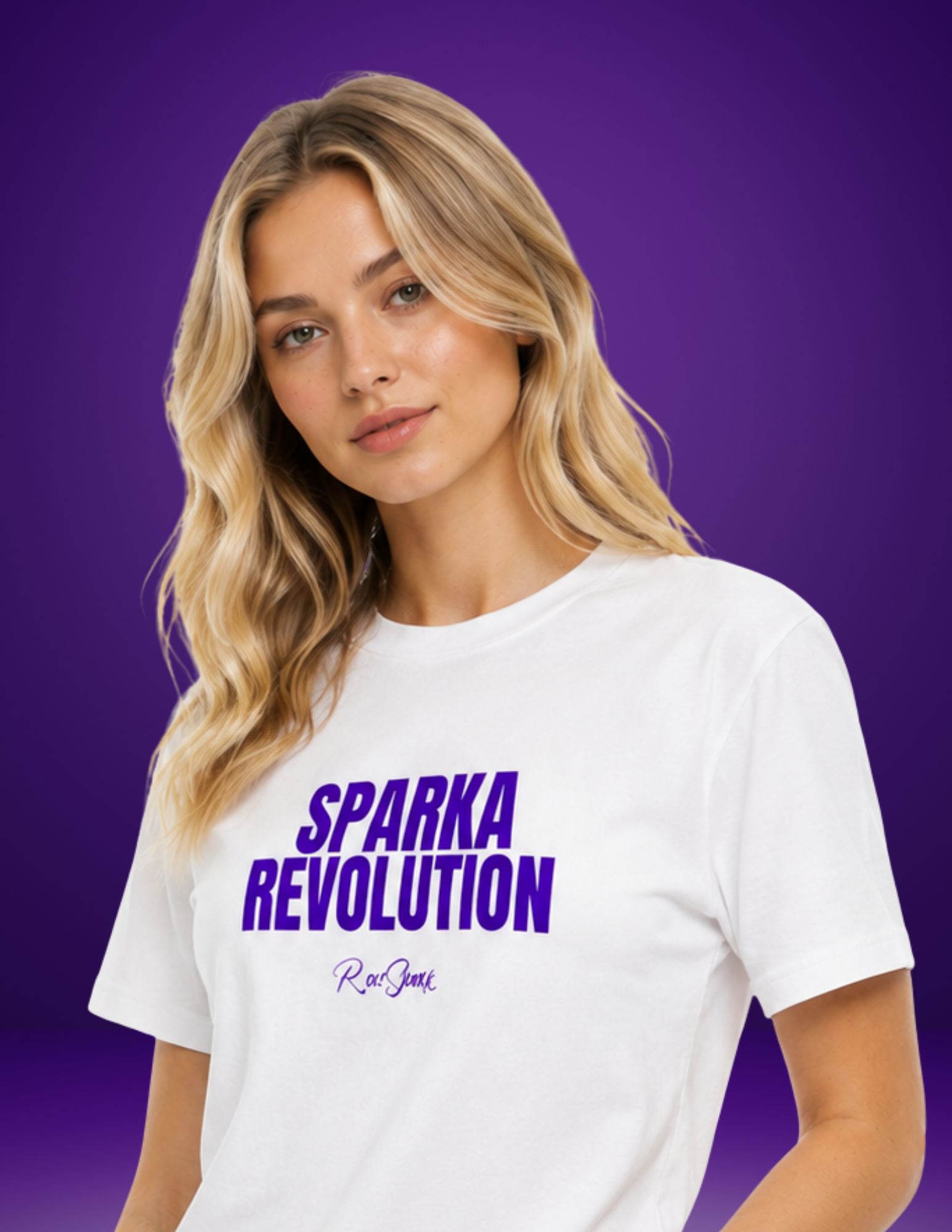 SPARK WHITE / PURPLE CLASSIC TEE