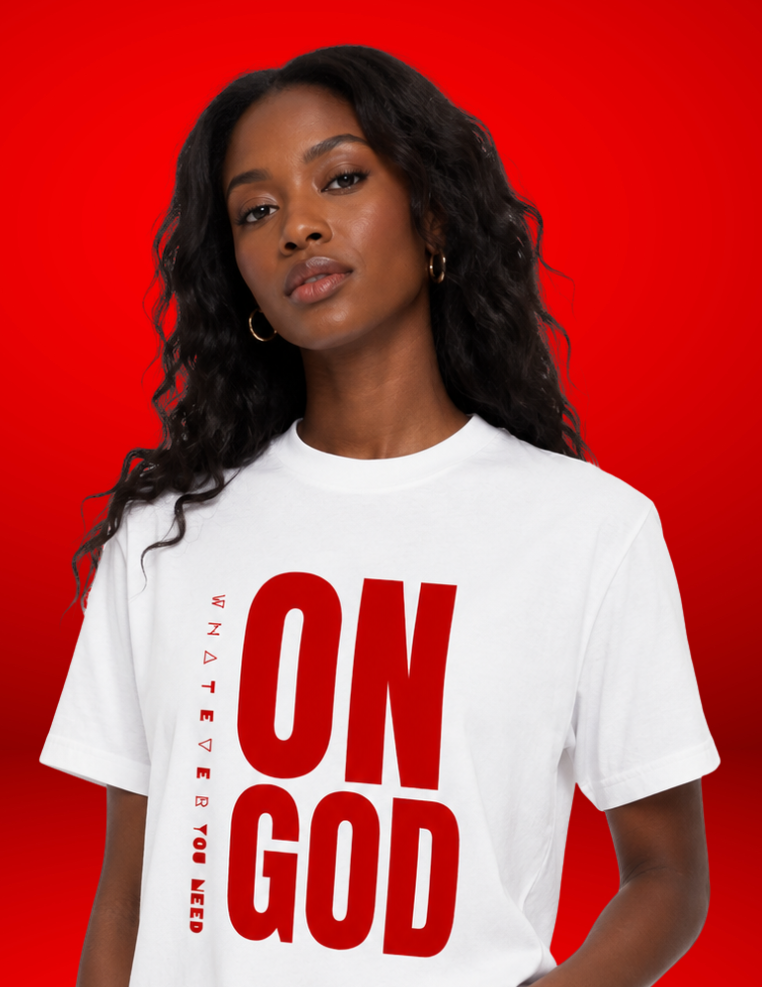 ON GOD WHITE / RED CLASSIC TEE