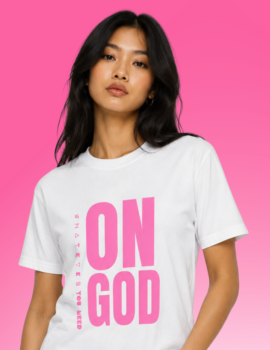 ON GOD WHITE / PINK CLASSIC TEE