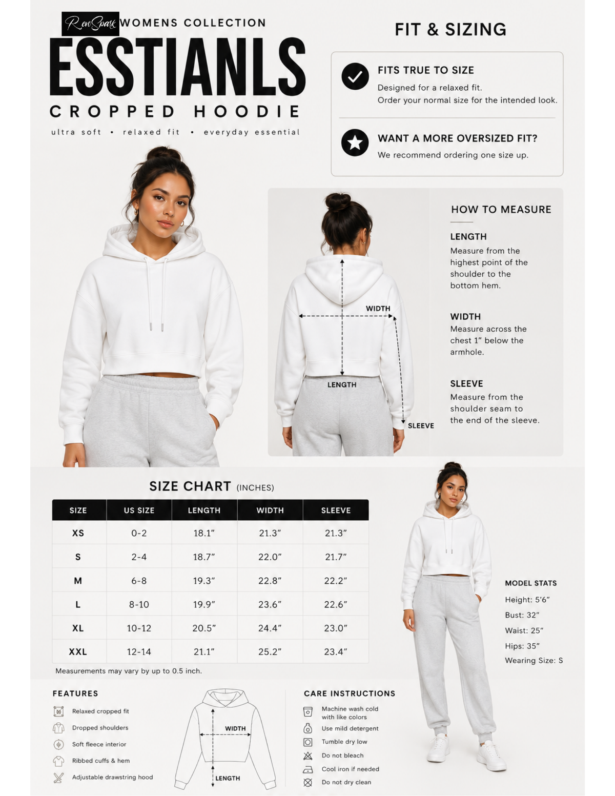 WhatEverYouNeed ON GOD "WHITE / BLACK" Women Cropped Hoodie
