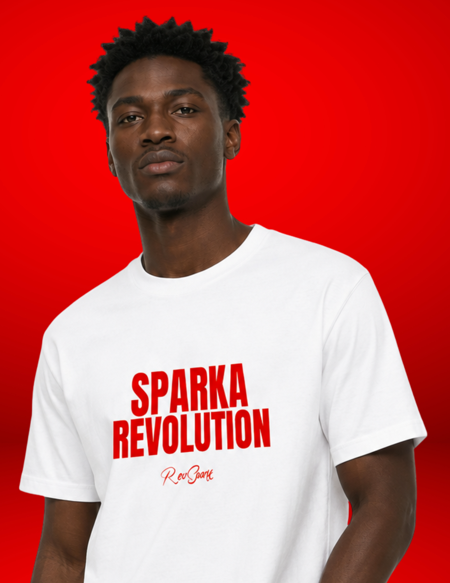 SPARK WHITE / RED CLASSIC TEE