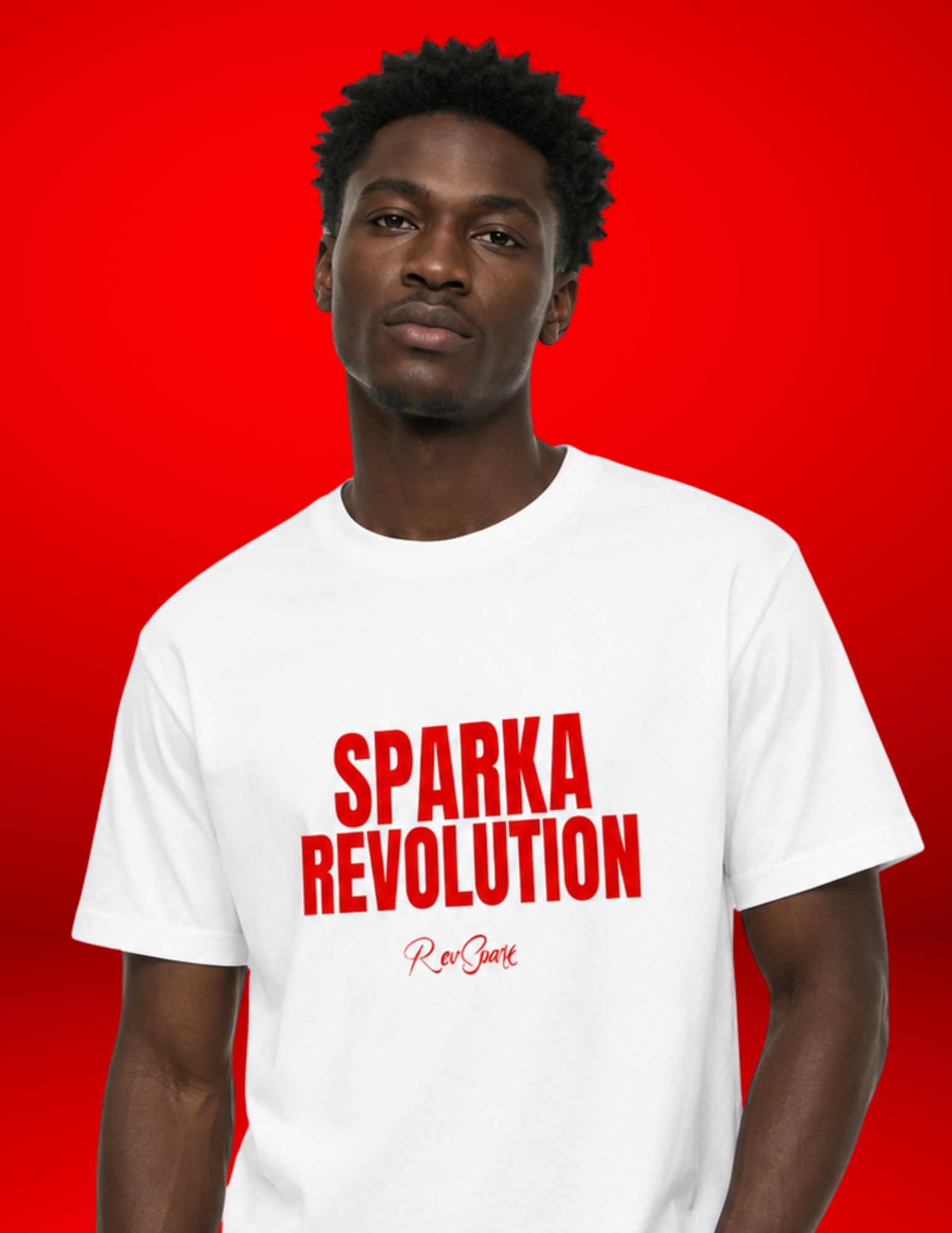 SPARK WHITE / RED CLASSIC TEE
