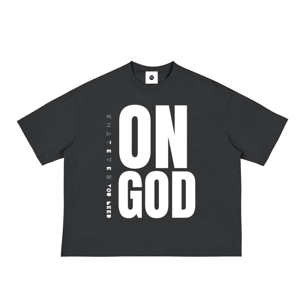 ON GOD BLACK / WHITE BOX CUT TEE
