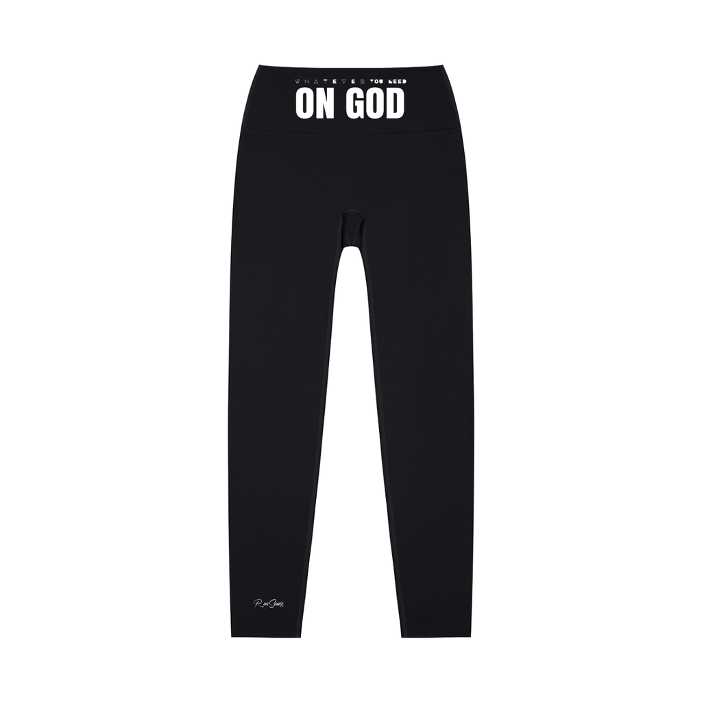 WhatEverYouNeed ON GOD "BLACK" High waisted Leggings