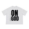 ON GOD WHITE / BLACK BOX CUT TEE