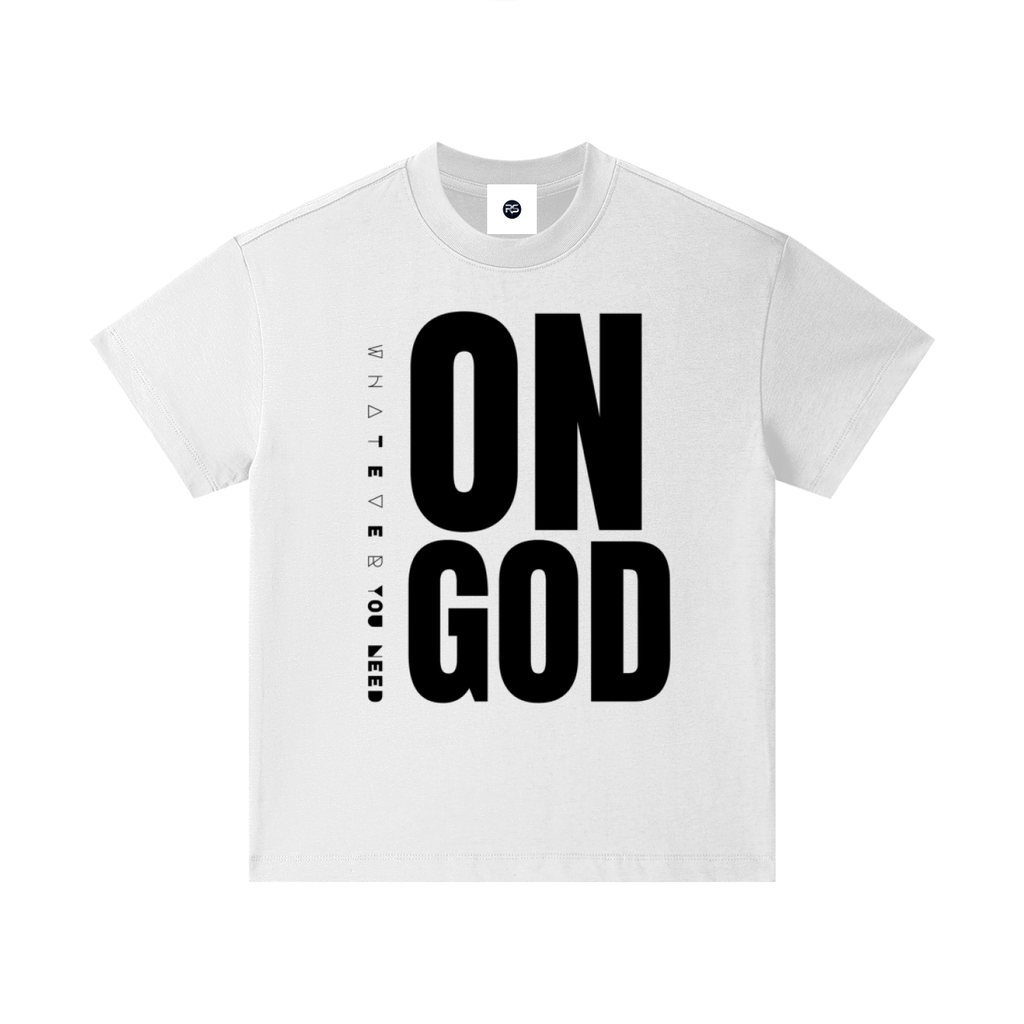 WHITE / BLACK ON GOD KIDS CLASSIC TEE