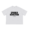 SPARK WHITE / BLACK BOX CUT TEE