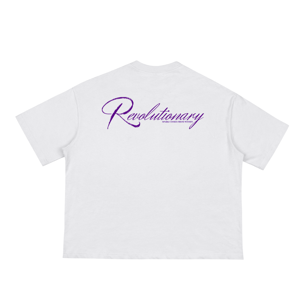 SPARK WHITE / PURPLE BOX CUT TEE