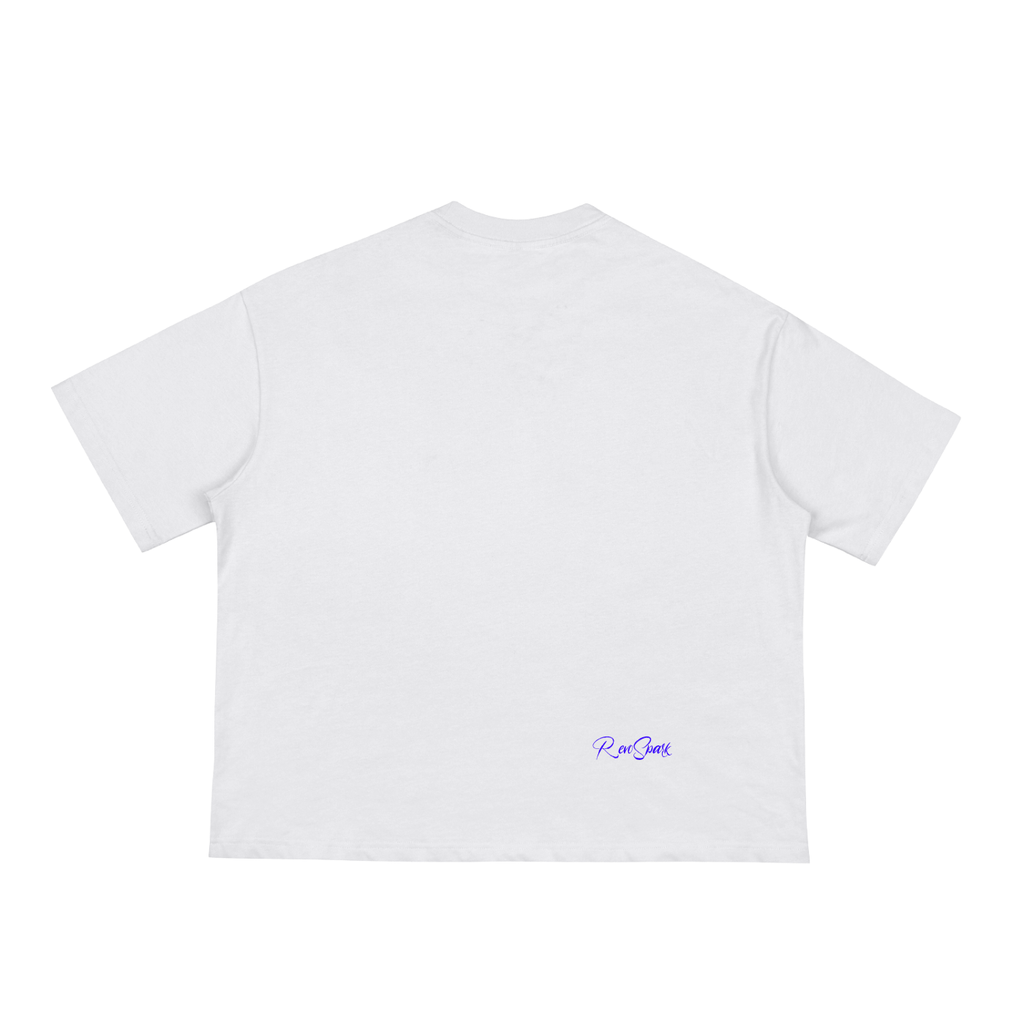 ON GOD WHITE / BLUE BOX CUT TEE
