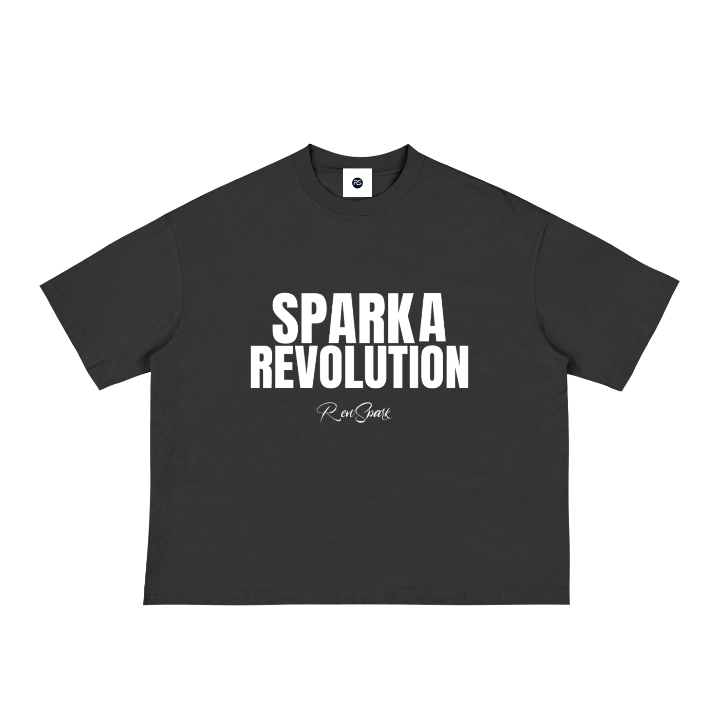SPARK BLACK / WHITE BOX CUT TEE